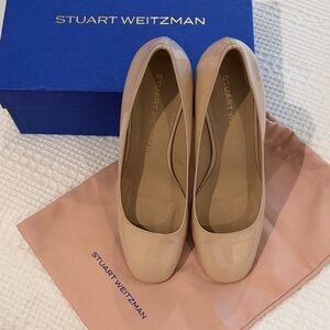 Stuart Weitzman Beige Patent Heels